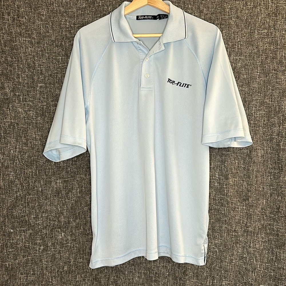 Light weight powder blue Top Flite  golf shirt